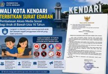Wali Kota Kendari Terbitkan Surat Edaran Pembatasan Akses Media Sosial Anak di Bawah Usia 16 Tahun