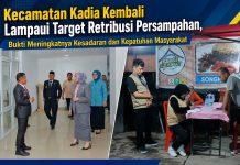 Kecamatan Kadia Lampaui Target Retribusi K3 2026, Camat Optimistis Cetak Rekor Baru