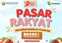 Dinas Koperasi Sultra Gelar Pasar Rakyat, Hadirkan Sembako, UMKM dan Layanan Kesehatan Gratis