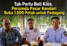 Perumda Pasar Kendari Buka 1.800 Kios Gratis, Pedagang Bahu Jalan Diajak Pindah