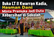 Ketua Mabiran Kecamatan Kadia Hasman Dani: Pramuka Harus Hebat, Disiplin dan Peduli Kebersihan Lingkungan