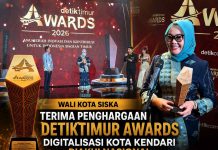 Wali Kota Siska Terima Penghargaan DetikTimur Awards, Digitalisasi Kota Kendari Diakui Nasional