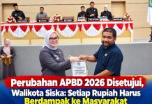 Perubahan APBD 2026 Kota Kendari Disetujui, Walikota Siska: Setiap Rupiah Harus Berdampak ke Masyarakat
