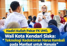 Hadiri Kuliah Pakar FK UHO, Wali Kota Kendari Siska: Teknologi Kedokteran Harus Kembali pada Manfaat untuk Manusia