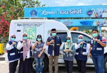 Antisipasi Dampak Kabut Asap Karhutla, Dinkes Kendari Bersama Puskesmas Bagikan Masker Gratis