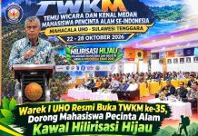 Warek I UHO Resmi Buka TWKM ke-35, Dorong Mahasiswa Pecinta Alam Kawal Hilirisasi Hijau