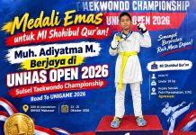 Muh. Adiyatma M. Sabet Medali Emas Kelas Under 36 Kg di UNHAS Open 2026
