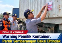 Dishub Kendari Warning Pemilik Kontainer, Parkir Sembarangan Bakal Ditindak