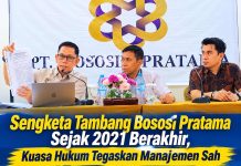 Sengketa Tambang Bososi Pratama Sejak 2021 Berakhir, Kuasa Hukum Tegaskan Manajemen Sah