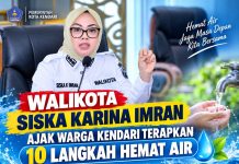 Walikota Siska Karina Imran Ajak Warga Kendari Terapkan 10 Langkah Hemat Air